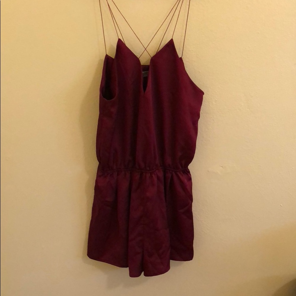 ShowPo Romper in Wine - Picture 2 of 5
